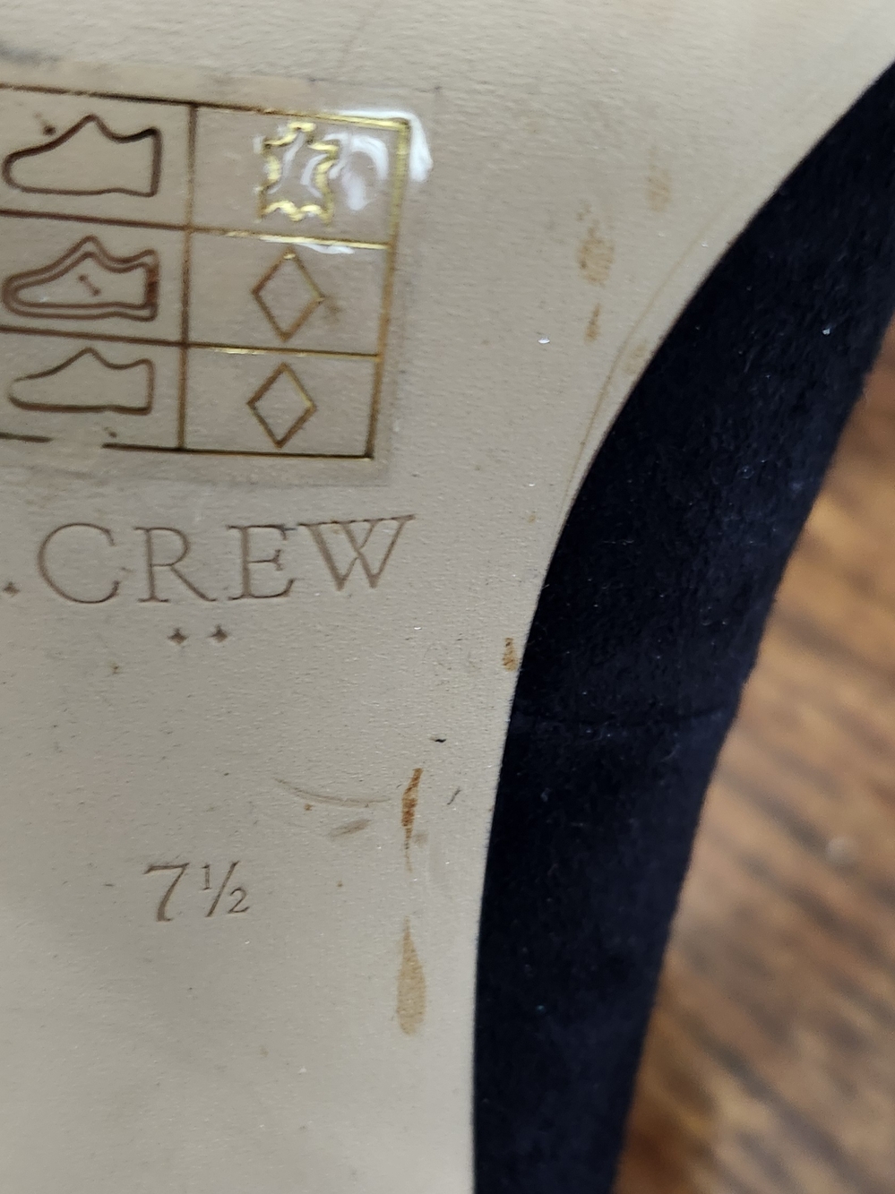 J. Crew Women's Black Suede Classic Pump. Sz 7.5 - Picture 7 of 8